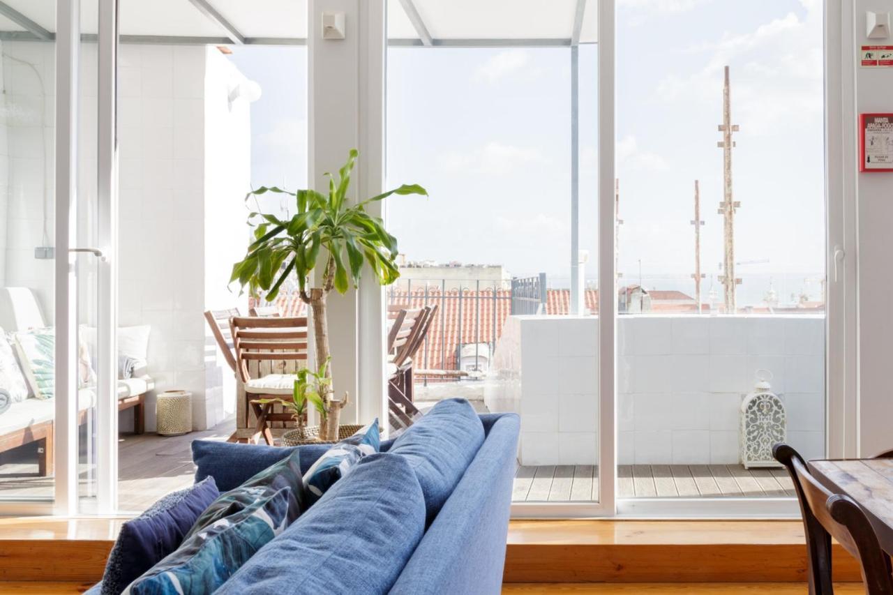 Amazing Rooftop Terrace With River And Historic City View 4 Bedrooms 4 Bathrooms Ac 19Th Century Building Chiado Lissabon Exterior foto