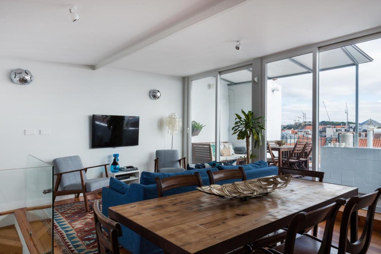 Amazing Rooftop Terrace With River And Historic City View 4 Bedrooms 4 Bathrooms Ac 19Th Century Building Chiado Lissabon Exterior foto