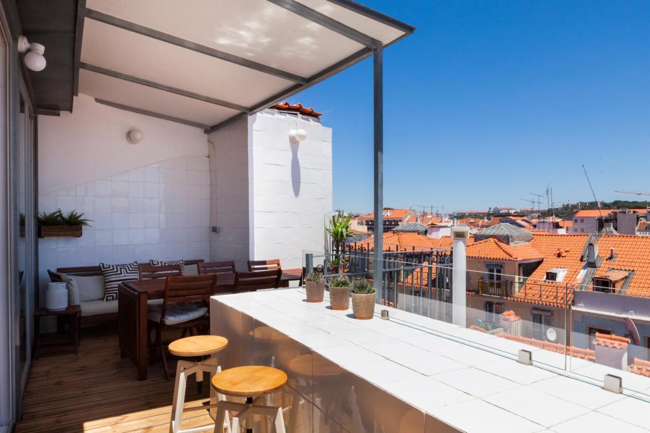 Amazing Rooftop Terrace With River And Historic City View 4 Bedrooms 4 Bathrooms Ac 19Th Century Building Chiado Lissabon Exterior foto